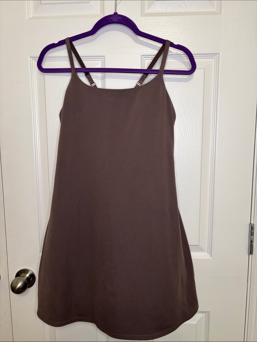 Danskin Women’s Sport Dress Brown   Mini Dress Adjustable Straps Size M